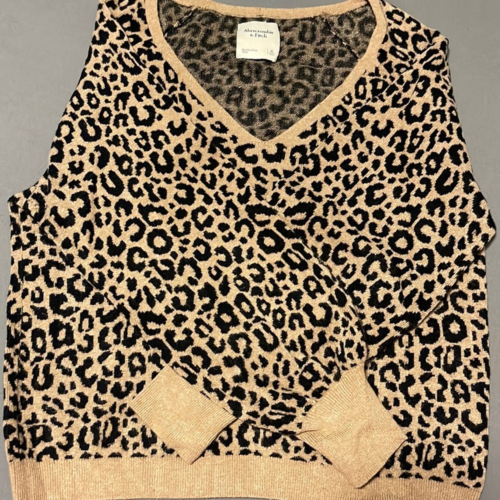 Abercrombie & Fitch leopard print sweater